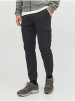 Black Men's Cargo Pants Jack & Jones Marco - Men's