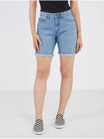 Noisy May Smiley Blue Denim Shorts - Women