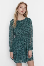 Trendyol Green Tie Detailed Woven Dress