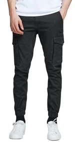 Jack&Jones Pánské kalhoty JPSTPAUL JJFLAKE Slim Fit 12139912 Black 36/34