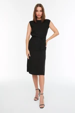 Trendyol Black Belted Woven Dress