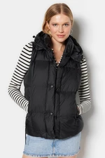 Trendyol Black Oversized Hooded Vest