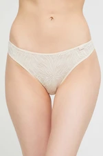 Tanga Calvin Klein Underwear béžová barva, 000QF6878E