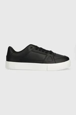 Kožené sneakers boty Tommy Jeans TJM VULCANIZED FOXING FLAG černá barva, EM0EM01313