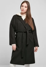 Women's oversized classic coat black