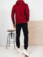 Men's burgundy sweatshirt with Dstreet print