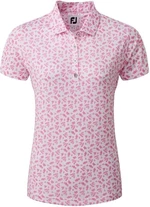 Footjoy Floral Print Lisle Pink/White S Polo