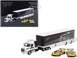 Corvette Racing C8.R Racing Transporter 3 piece Set 1/64 Diecast Model by True Scale Miniatures