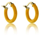 Marc Malone Pozlacené kruhy se smaltem Laura Orange Earrings MCE23149G