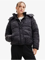 Black women's winter quilted jacket Desigual Calgary