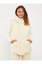 LC Waikiki Women's Straight Inflatable Vest with a Hooded