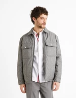 Grey men's winter jacket Celio Dustripes
