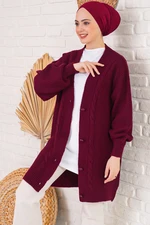 Bigdart 15768 Claret Red Knitwear Cardigan with Knitwear and Buttons