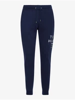 Dark Blue Men Sweatpants Tommy Hilfiger Wrap Around Graphic - Men