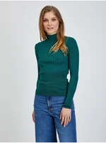 Green Ribbed Sweater ORSAY - Women