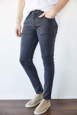 XHAN Gray Slim Fit Jean Pants