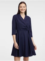 Orsay Dark Blue Ladies Striped Wrap Dress - Women