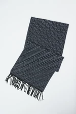 ALTINYILDIZ CLASSICS Men's Navy Blue-Grey Patterned Scarf