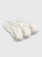 Set of three pairs of men's invisible socks in white GAP