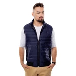 Men's quilted vest GLANO - dark blue