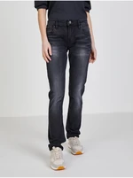 Black Women Straight Fit Jeans Guess Miami - Women