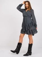 Graphite wrap dress Savannah OCH BELLA