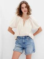 GAP Cotton Blouse Short Sleeve - Women