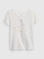 GAP Kids T-shirt with unicorn - Girls