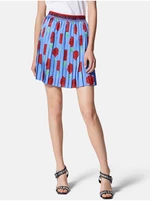 Women's Blue Floral Pleated Skirt Versace Jeans Couture