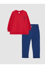 LC Waikiki Crew Neck Long Sleeved Baby Boy Sweatshirt and Trousers 2-piece Set