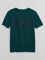 Tmavě zelené klučičí tričko s logem GAP