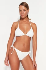 Trendyol Ecru Tie Textured Bikini Bottoms