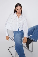 Koton Staples Printed Crop Shirt