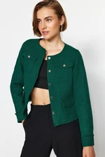 Trendyol Green Tweed Regular Woven Jacket