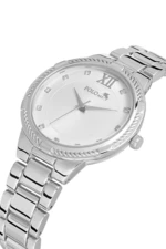 Polo Air Metal Strap Stylish Women's Wristwatch Silver Color