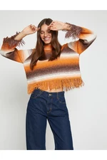 Koton Crew Neck Sweater With Tassels