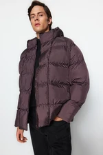 Trendyol Men's Brown Oversized Windproof Winter Jacket