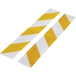 Warning stripe TOOLCRAFT RTS60/400-YL 1564044, (d x š) 40 cm x 60 mm, stříbrná, žlutá, 1 sada