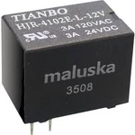 Miniaturní relé Tianbo Electronics HJR4102E-L-12VDC-S-Z, 5 A , 60 V/DC/ 240 V/AC , 360 VA/ 90 W