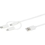 Kabel Vivanco DCVV3IN1USB10W 38784, 1.00 m, bílá