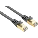 Síťový kabel RJ45 Hama 00039858, CAT 5e, S/STP, 25.00 cm, šedá