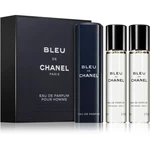 Chanel Bleu de Chanel travel parfumovaná voda (1x plniteľná + 2x náplň) pre mužov 3 x 20 ml