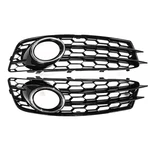 Front Fog Light Lamp Grille Grill Cover Honeycomb HexChrome Silver For Audi A3 8P S-Line 2009-2012