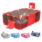 3 in 1 Baby Playpen Interactive Safety Indoor Gate Play Yards Tent Basketball Court Kids Furniture for Children Large Dr