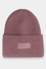 Women's winter hat with 4F logo pink