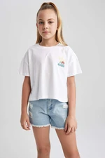 DEFACTO Crop Short Sleeve T-shirt