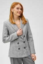 Koton Double Breasted Blazer With Buttons Linen Blend