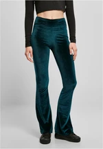 Women's high-waisted Velvet Boot leggings in teal