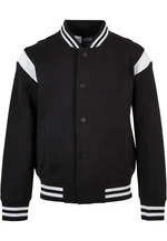 Boys' College Sweat Jacket Chamois Black/White