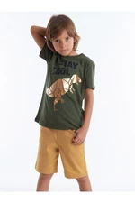 Mushi Cool T-Rex Boys Gabardine Shorts Set